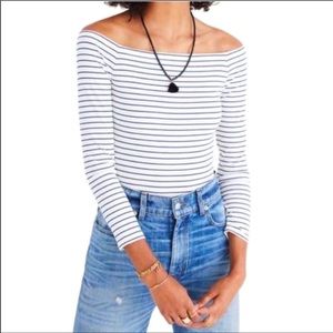 Madewell striped long sleeve bodysuit